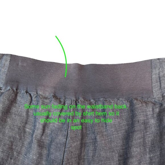 Soft By Avenue Chambray Linen Wide Leg Cropped Pants Women’s 14/16 *Minor Flaw* - Picture 9 of 9